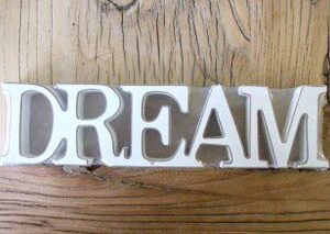 Cream Cutout Words - Dream