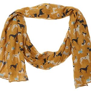 Dog Scarf Mustard Yellow Westie Pug Scottie Spaniel Dogs Wrap Ladies Lisa Buckridge