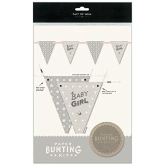 East of India Paper Bunting Kit Baby Girl