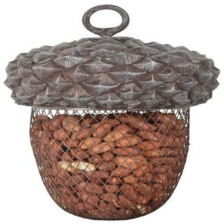 Fallen Fruits Ltd ACORN BIRD FEEDER, Grey