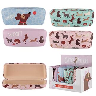 Fun Catch Patch Dog Design Sunglasses Case