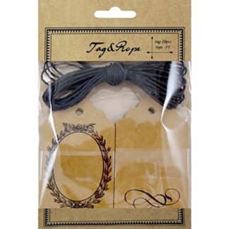 Gift Tags x 20 - with black ties