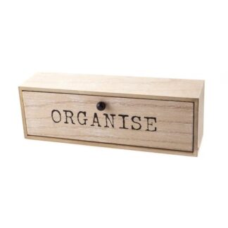 Gisela Graham Wooden Organiser Compartment Desk Drawer Tidy