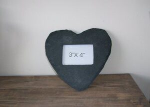 Heart Shaped Slate Photo Frame