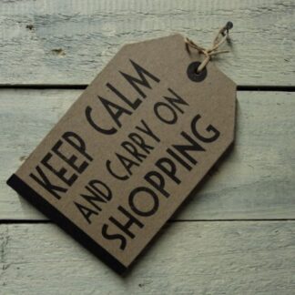 KEEP CALM - Keep Calm And Carry on Shopping Tag Jotter *