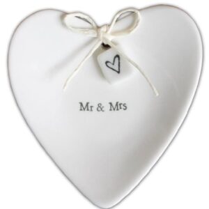 Mr and Mrs Porcelain Ring Dish in Box