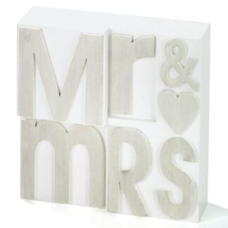 Mr and Mrs Word Block Plaque