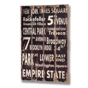 New York Large Distressed Sign