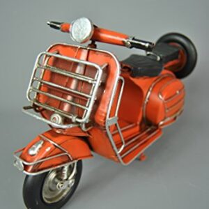Retro style Orange Metal Model Scooter Ornament