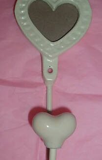 Single Metal Heart Cream Photo Frame Coat Hook