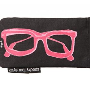 Spectical Case in Black with Pink Glasses on the front