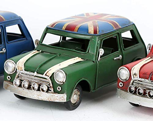 Vintage Retro Tin Metal Union Jack Roof Mini Style Car