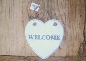 Welcome Hanging Heart