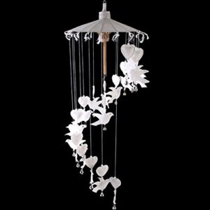 White fabric dove saa mobile